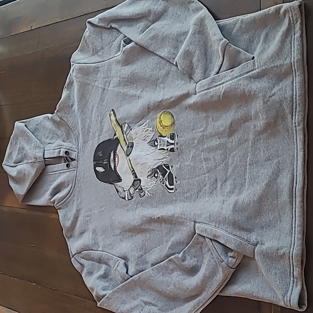Next level apparel Gray sports gnome hoodie size M